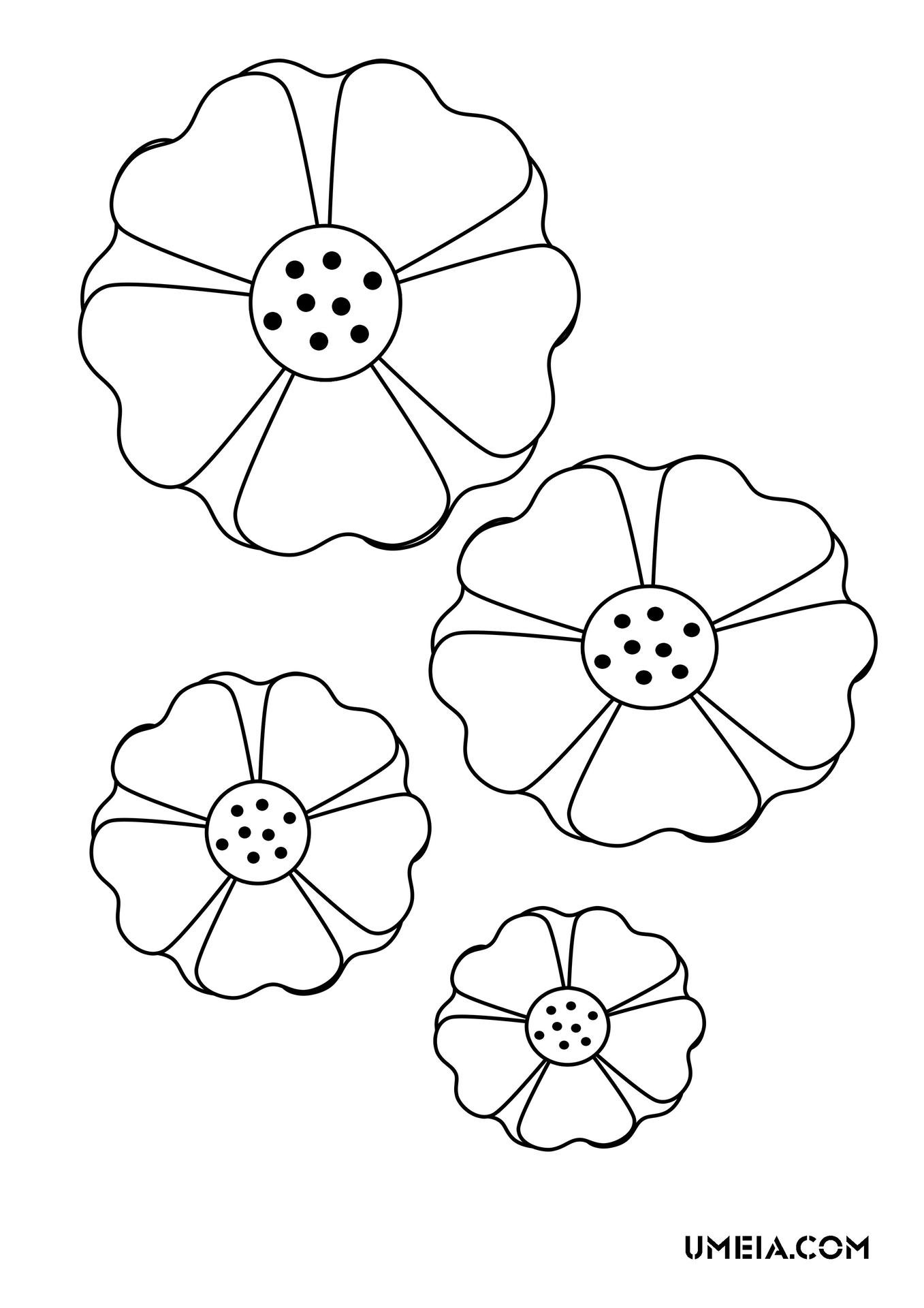 Цветя за оцветяване (45 картинки) - Image 3