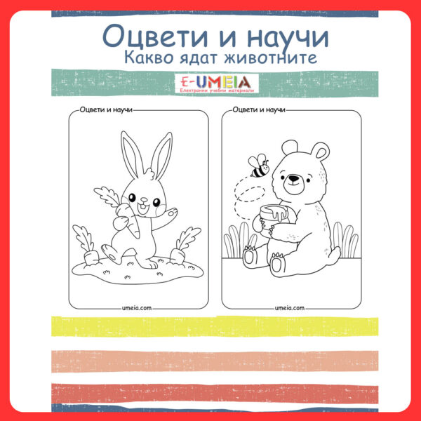 umeia, Оцвети и научи - Какво ядат животните