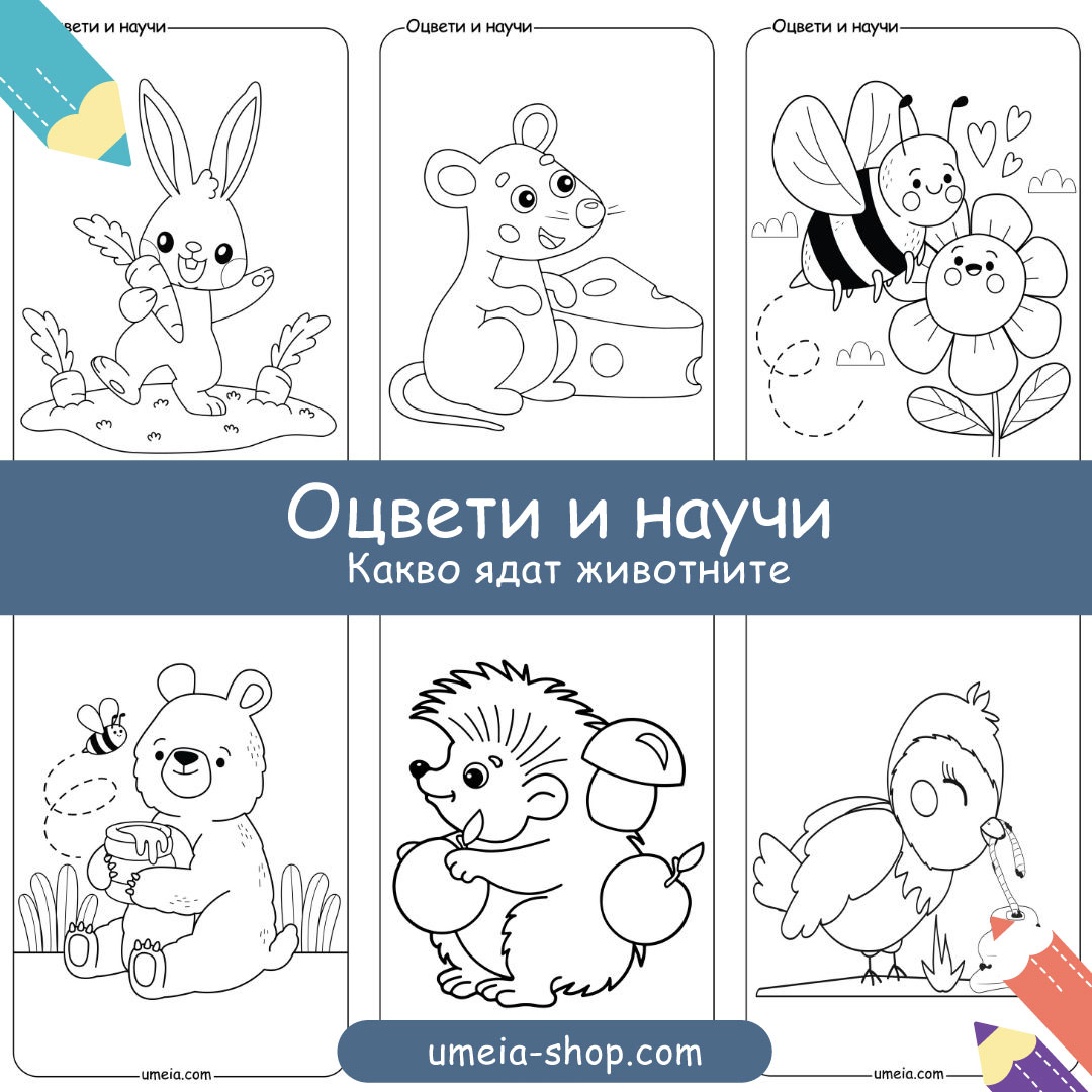 Оцвети и научи - Какво ядат животните - Image 2
