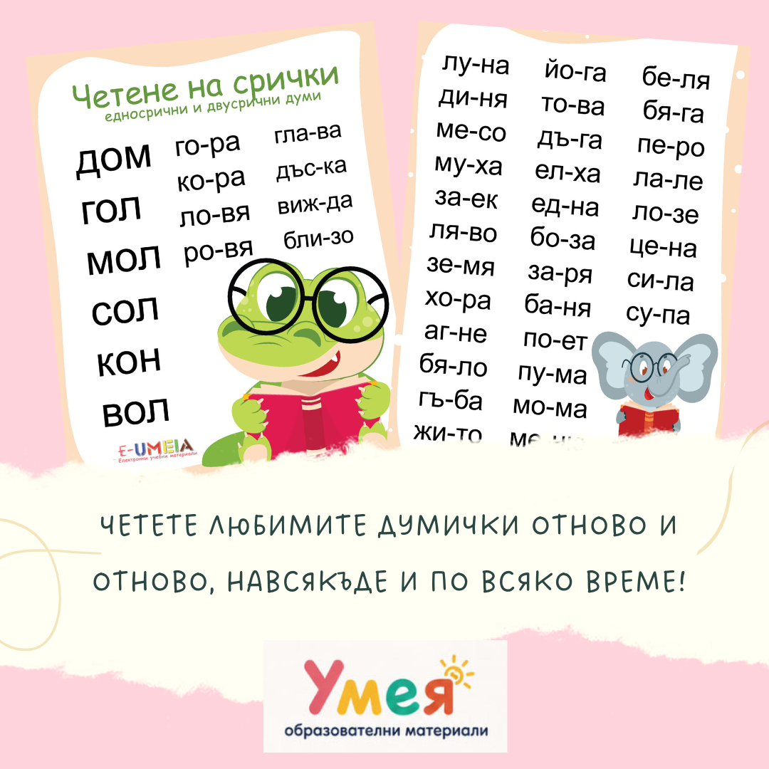 Четене на срички - Едносрични и двусрични думи (над 300 думи) - Image 3